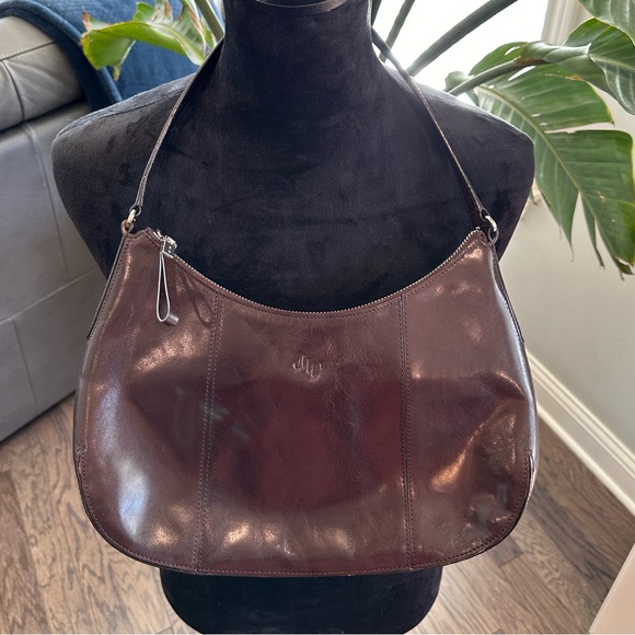 Monsac Handbags - Monsac Brown Genuine Leather Shoulder Purse